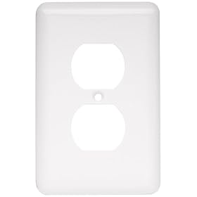 Liberty Hardware 126435 Stamped Round Single Duplex Wall Plate Value Pack, White