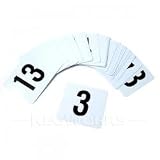 Plastic Table Marker Number Cards for Banquets or Poker Tables: 1 - 50
