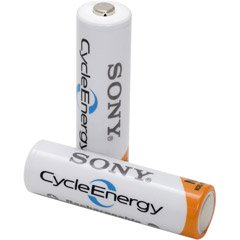 Sony Cycle Energy NHAAB2KN 2000 mAh AA Pre-Charged Batteries (2 Pack)