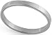 18K White Gold Flat Classic-Fit Wedding Band with Polished Finish, 2mm Wide