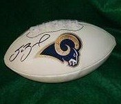 SAM BRADFORD SIGNED AUTOGRAPHED ST LOUIS RAMS LOGO FOOTBALL COA + HOLOGRAM
