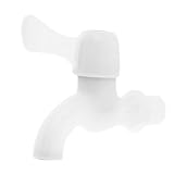 uxcell 蛇口　水タップ　給水栓　プラスチック製　ホワイト　水道栓　ホームキッチン　4分の1　10×8×3cm
