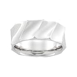 14K White Gold Comfort Fit Wedding Band For Men and Women - Sizes 5 - 12, no half sizes