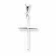 14k White Gold Cross Pendant