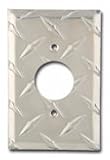 Diamond Polished Aluminum Cover for 120VAC Round Plug