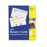 Avery 5386 Laser/Ink Jet Rotary Cards, 3 x5, 3 Cards/Sheet, 150 Cards/box