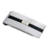 Mens Diamond, 18K Yellow Gold and Titanium Money Clip in Stainless Steel
