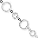 Sterling Silver 7.25 Inch 3-Dimensional Circular Bracelet - Lobster Claw