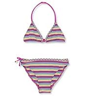 Halterneck Striped Bikini