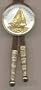 Bahamas 25 Cent "Sail Boat" Two Tone Coin Bolo Tie