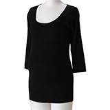 犬印おしりもすっぽり8分袖スリーマー ブラック マタニティL TS3762R