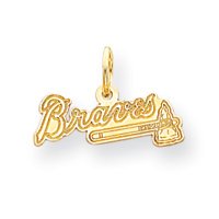 14K Atlanta Braves Small Logo Charm