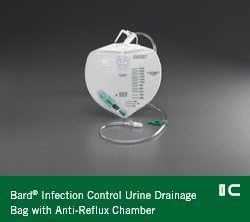 Special Pack of 5 - Bardia Urine Drain Bag w/Anti-Reflux Chamber, Ambulatory 2000mL by Bard 802002