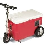 Cruisin Cooler Motorized Scooter Cooler - 500 Watt Motor - Red