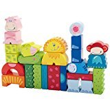 HABA Eeny, Meeny, Miny Zoo! 25 Piece Mix & Match Animal Blocks (Made in Germany)