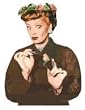 Lucy in Hat and Coat Die Cut Magnet