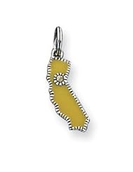 Sterling Silver Enameled California Charm