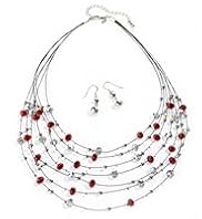 Stargazer Multi-Faceted Bead Necklace & Earrings Set