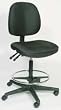 Dakota Designs 1FAV4 Drafting Stool, 24 1/2-35 In H, Black