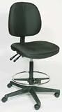 Dakota Designs 1FAV4 Drafting Stool, 24 1/2-35 In H, Black