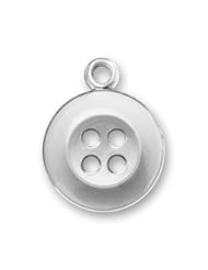 Sterling Silver 18" .8mm Wide Box Chain Necklace With 3D Plain Round Button Pendant