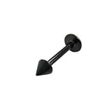 Spike Black Anodized Titanium Labret - 16G - 5/16 Inch
