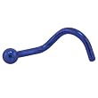 Grade 23 Titanium Dark Blue Ball Nose Ring