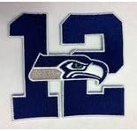 Seattle Seahawks 12th Man Iron on Embroidery Patch Size: 3.5" X 3.5"