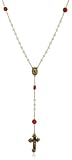 The Vatican Library Collection Simulated Pearl Gold-Tone Rosary