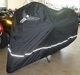 Kawasaki Vulcan 900 LT Motorcycle Cover,w/Night reflective piping, 45"Cable & Lock,Eagle emblem