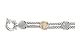 925 Silver & Diamond Bracelet with 14k Gold Accents (0.20ctw)