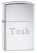 High Polish Chrome Engraved Zippo Lighter - Tosh