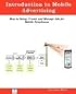 Introduction to Mobile Advertising, How to Setup, Create and Manage Ads for Mobile Telephones