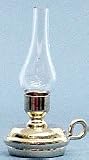 Dollhouse Miniature Oil Lamp with Hurricane Shade