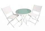 SALON DE JARDIN BLANC POUR 2