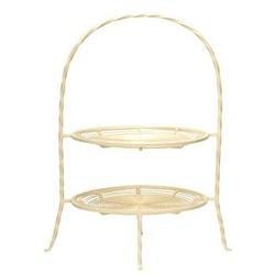 Two Tier Cake Stand - Cream