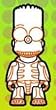 Qee: Bart Simpson "Mania Series" White Skeleton Keychain