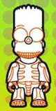 Qee: Bart Simpson Mania Series White Skeleton Keychain