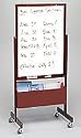 Best Rite - 790P - Cherry Double-Sided Magnetic Porcelain Whiteboard Rolling Wood Nest Easel - White - 76 H x 31.5 W x 24 D in.