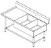 John Boos - Commercial Stainless Steel Two Bowl Bakery Sink w/24in. Right Drainboard - 68.188in. W