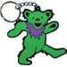 Grateful Dead Green Bear Key Chain Ring