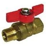 PneumaticPlus MMTH-12 Mini Brass Ball Valve 1/8" NPT (Male to Female)