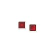 14k Gold & Garnet Square Post Earrings