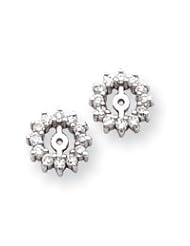 Ann Harrington Jewelry 14k White Gold .60 Ct Tw Diamond Antique Style Earring Jackets