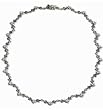 Floral Silver Natural Seed Pearl Choker Necklace (16") - Dahlia Vintage Collection