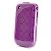 Purple TPU/Gel Case w/ Circles Design Cover For Blackberry Curve 8520/8530/9300