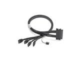 アダプテックジャパン 内部SCSIケーブル1m、SAS×4 to (4) ×1 S-ATA fan-out cable ACK-I-SASx4-4SATAx1-SB-1m