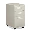HON 1600 Series Mobile Box/box/File Pedestal File w/M Pull Drwr, 20d, Lt GY