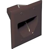 read full review DataComm 45-0002-BR 2-Gang Recessed Low Voltage Cable Plate (Brown)