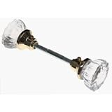 Glass Door Knob Set Brass